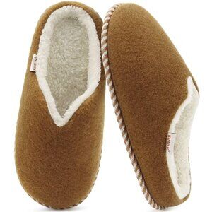 Memory Foam Slippers Cozy Fuzzy Plush Fur Lined Winter Cushioned Arch Support
